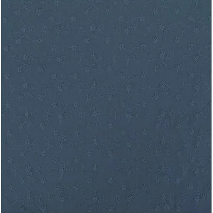 Bomullsstoff m/Broderi 135cm 1107 Mørkeblå - 50cm