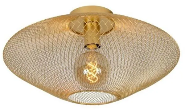 Lucide Mesh Taklampe Ø45 Matt Grå/Oransje