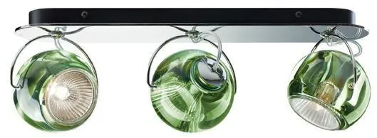 Fabbian Beluga Vegg-/Taklampe Trippel Krom