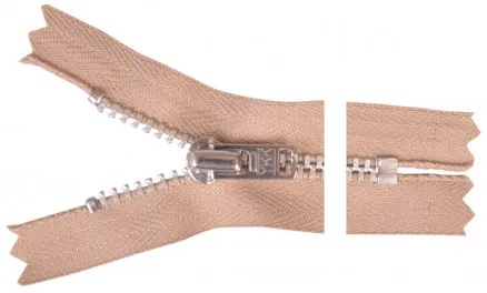 YKK Glidelås Aluminium 15cm 4mm Sand