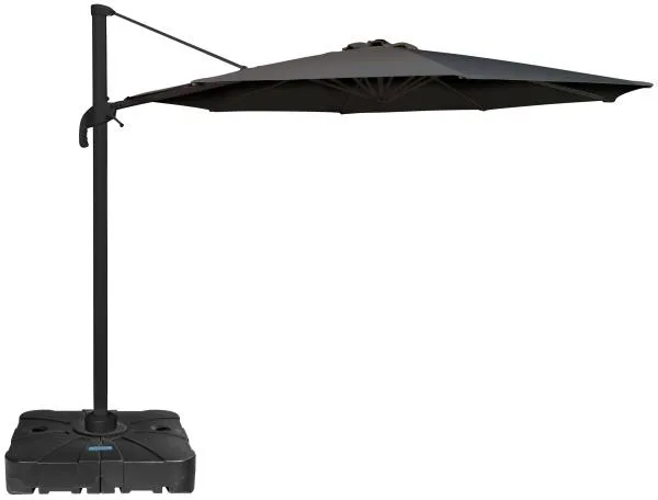 Roma parasoll med rotasjon mørkegrå 3m